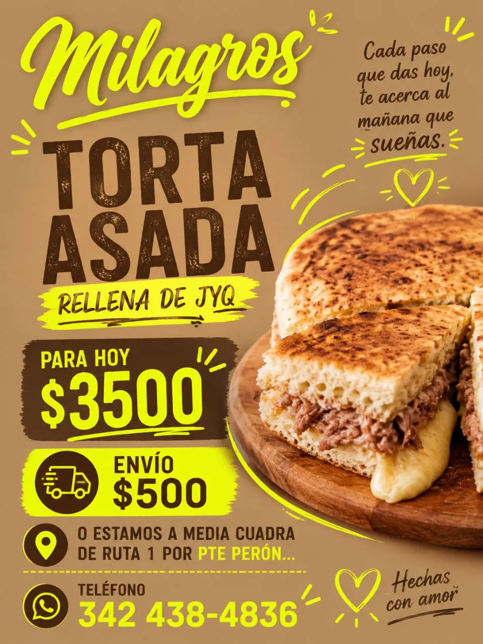 Torta asada rellenas .
