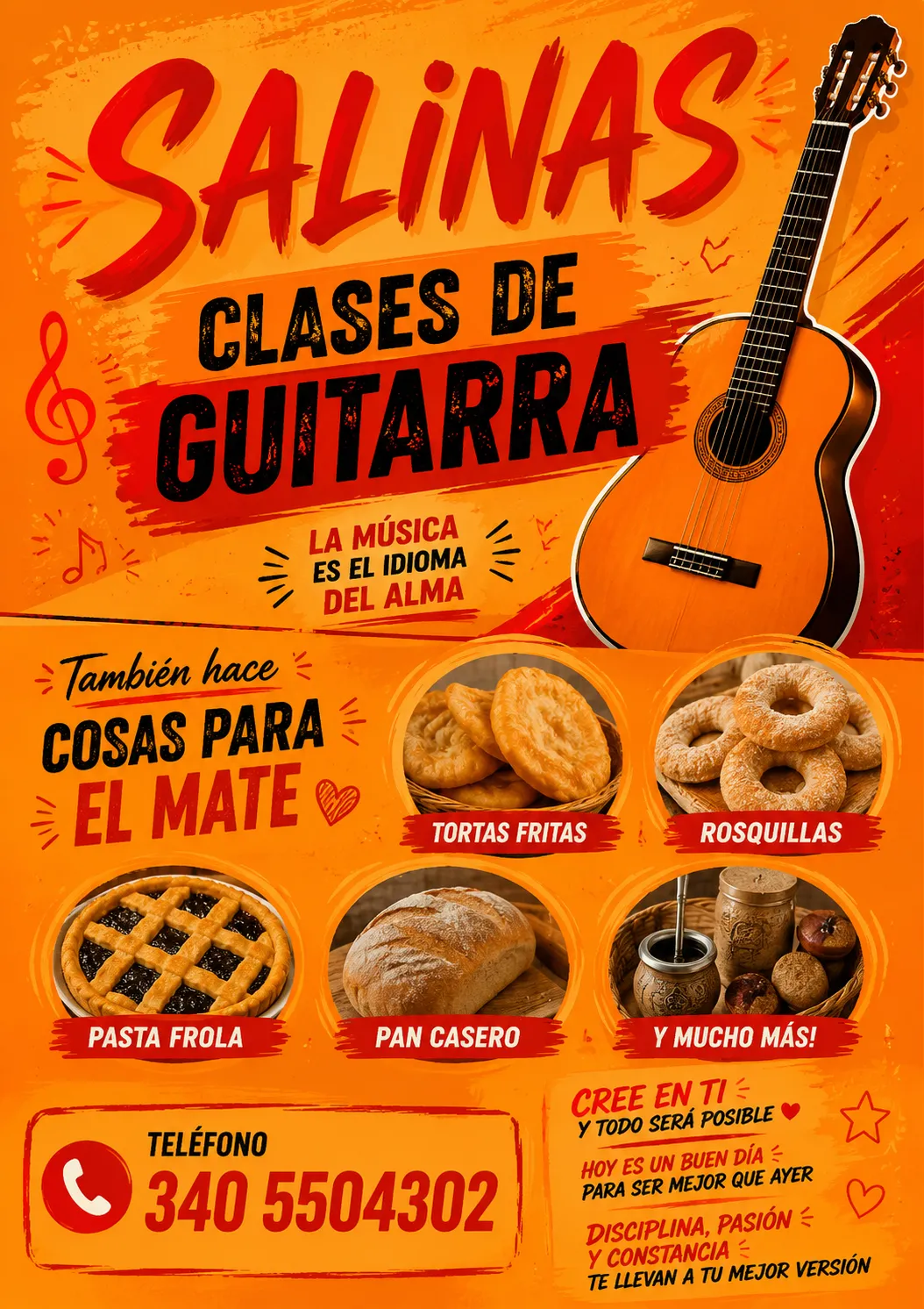 Clases de guitarra y panificación