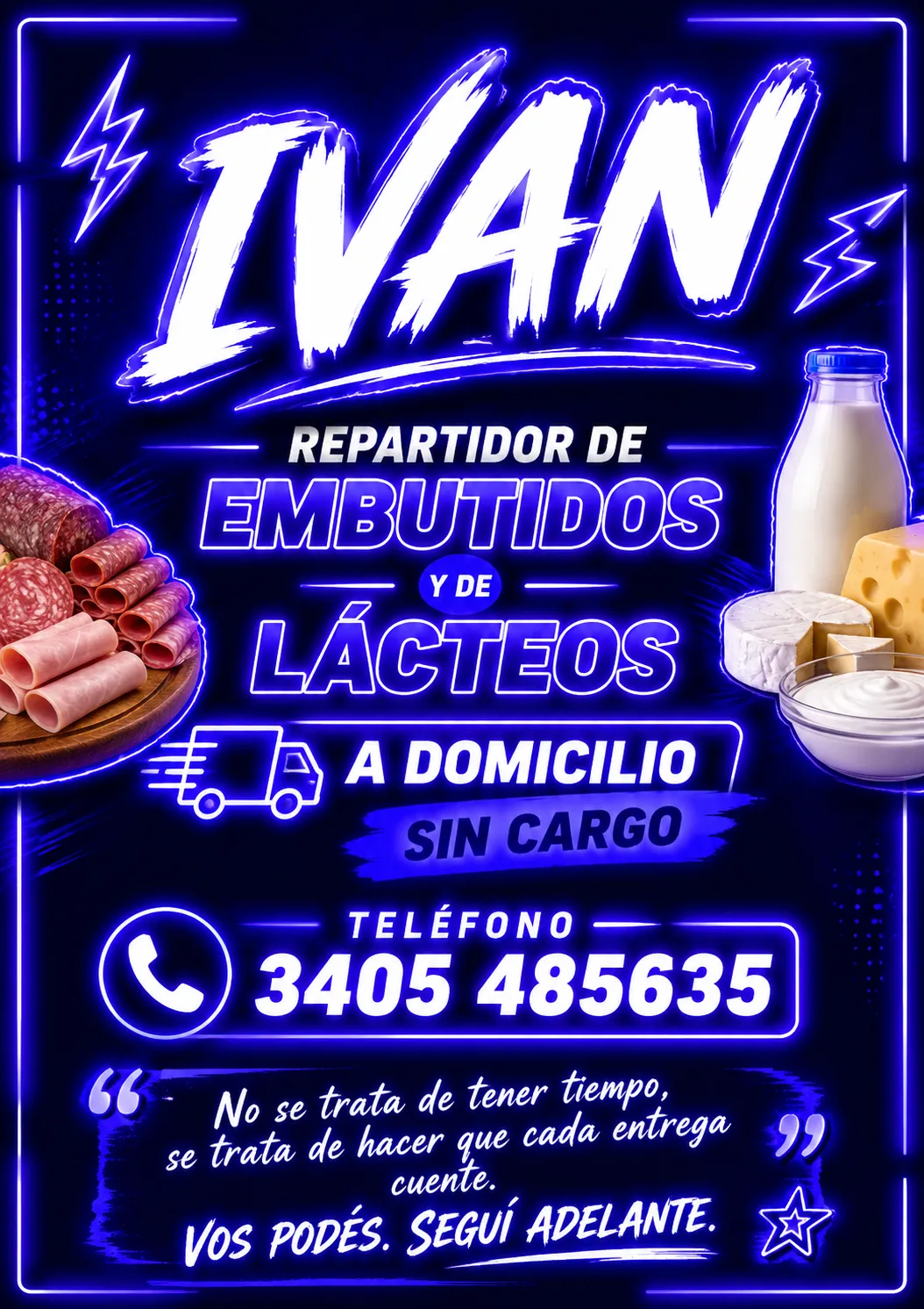 Vendedor ambulante de embutidos y lácteos