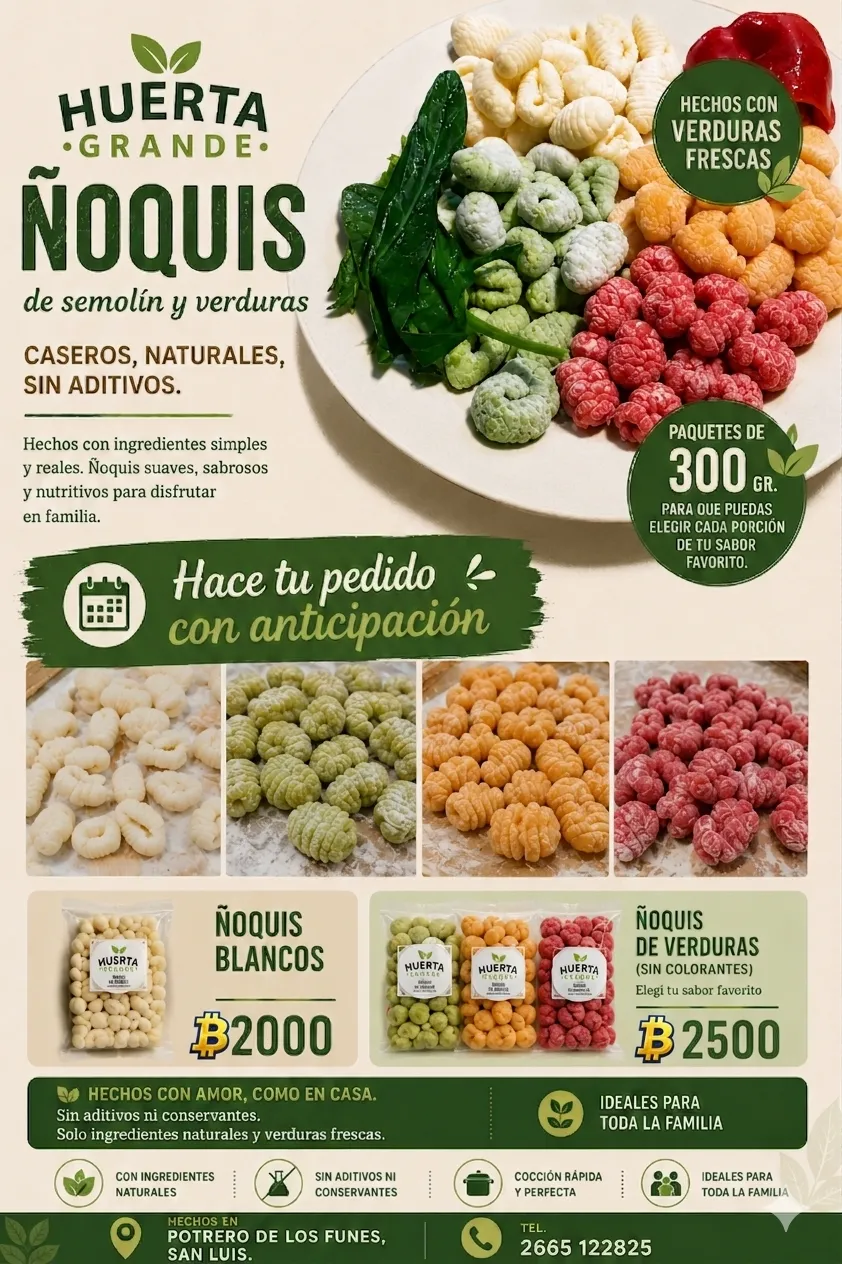 Ñoquis de semolin