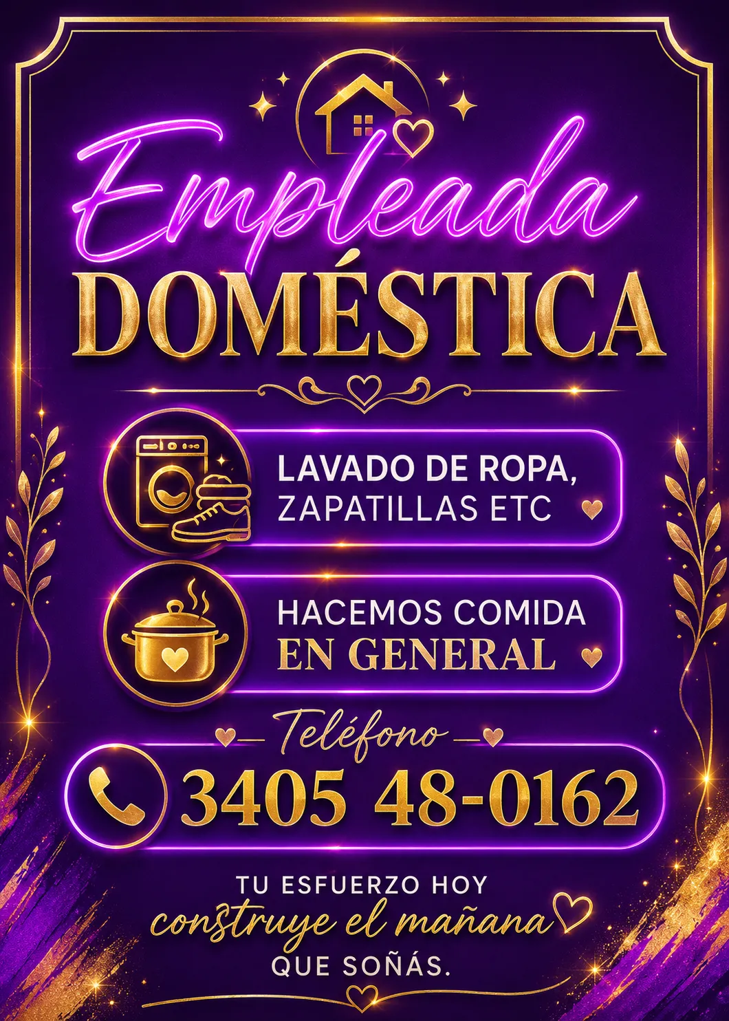 Lavado de Calzados ropa y limpieza general, también hacemos comidas variadas